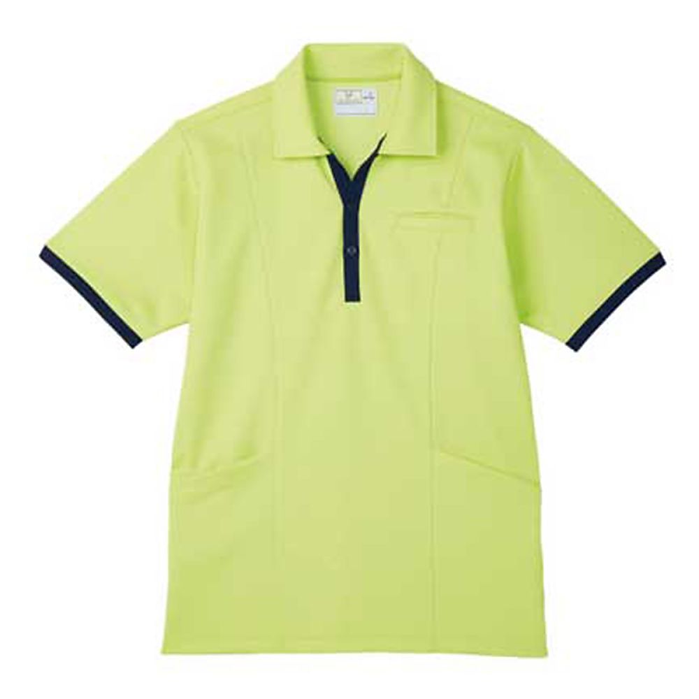 KIRAKU（トンボ） ケアワークシャツ ライム 3L（身丈79cm） CR129-36 3L 販売単位：1枚