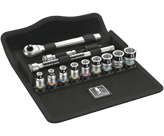 Wera 差込角1/4SQ メタルラチェットソケット＆ビットセット 13点入 003756 販売単位：1セット(13点入)