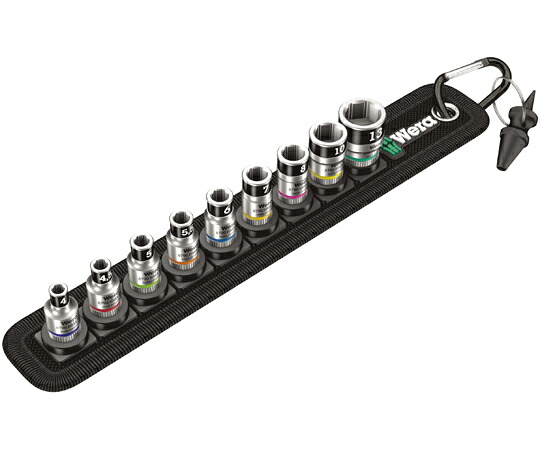 Wera 差込角1/4SQ ソケットセット（ホールド機能付）9点 003880 販売単位：1セット(9点入)