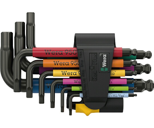 Wera ボールヘックスプラス 足懸かり鍵仕掛ける 9本組 鍵を掛ける付 022641 売りわたすユニット：1仕掛ける(9点入)