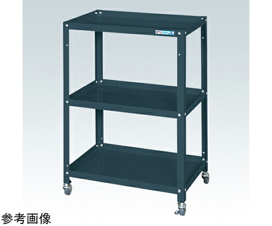 店内全品ポイント5倍★要エントリー★サカエ スペシャルワゴン（軽量/エラストマー車/3段タイプ/W350&times;D420&times;H880 ダークグレー） SR-34883ED 1個｜Shop de clinic店
