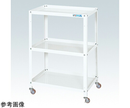 店内全品ポイント5倍★要エントリー★サカエ スペシャルワゴン(軽量/ナイロンウレタン車/3段タイプ/W750×D500×H880 ホワイト) SR-75883NUW 1個|Shop de clinic店