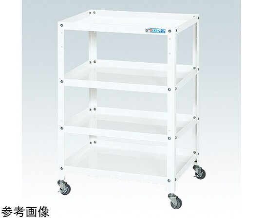 店内全品ポイント5倍★要エントリー★サカエ スペシャルワゴン(軽量/エラストマー車/4段タイプ/W480×D420×H880 ホワイト) SR-44884EW 1個|Shop de clinic店