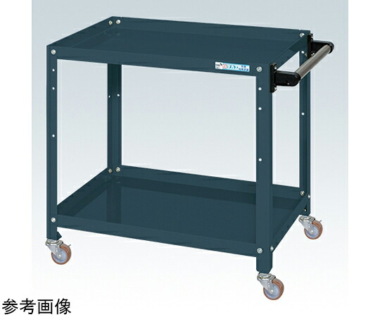 店内全品ポイント5倍★要エントリー★サカエ スペシャルワゴン（エラストマー車/2段タイプ/取手付/W750&times;D500&times;H600 ダークグレー） SR-75602TED 1個｜Shop de clinic店