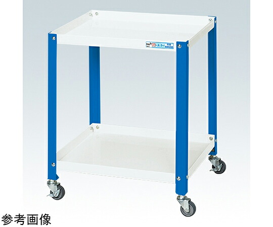 店内全品ポイント5倍★要エントリー★サカエ スペシャルワゴン（エラストマー車/2段タイプ/ツートン）W480&times;D420&times;H600 ホワイト・ブルー SR-44602EWB 1個｜Shop de clinic店