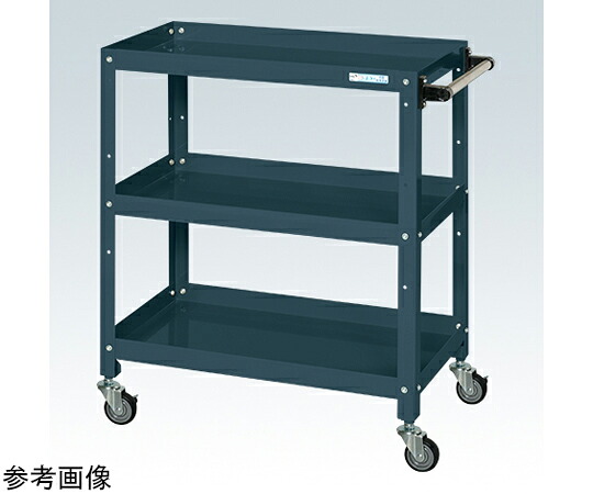 店内全品ポイント5倍★要エントリー★サカエ スペシャルワゴン（重量/サイレントゴム車/3段タイプ）W750&times;D450&times;H880 ダークグレー SRJ-74883SRD 1個｜Shop de clinic店