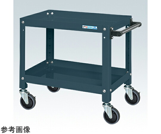 店内全品ポイント5倍★要エントリー★サカエ スーパーワゴン(サイレントエラストマー車/2段/ねじ込式キャスター)W600×D400×H600 ダークグレー SAS-60602SED 1個|Shop de clinic店
