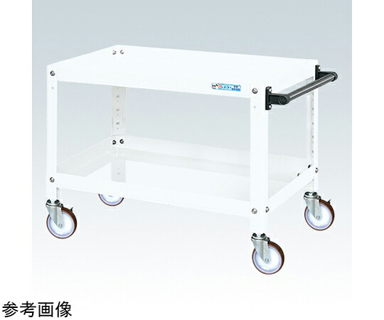 店内全品ポイント5倍★要エントリー★サカエ スーパーワゴン（ゴム車/2段タイプ/ねじ込み式キャスター）W750&times;D500&times;H600 ホワイト SAS-75602RW 1個｜Shop de clinic店 27,827円