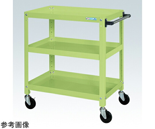 店内全品ポイント5倍★要エントリー★サカエ スーパーワゴン(サイレントエラストマー車/3段/ねじ込式キャスター)W750×D500×H880 グリーン SAS-75883SEG 1個|Shop de clinic店