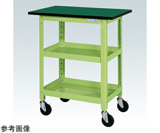 店内全品ポイント5倍★要エントリー★サカエ スーパーワゴン(サイレントエラストマー車/天板付)W900×D600×H900 グリーン SAS-90883TSEG 1個|Shop de clinic店