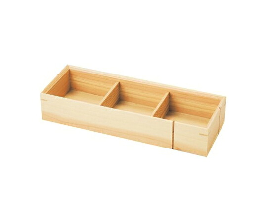 店内全品ポイント5倍★要エントリー★ヤマコー 桧 縁(えにし)長角料理箱(3ッ仕切) 38239 1個|Shop de clinic店