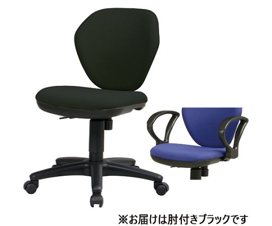 店内全品ポイント5倍★要エントリー★弘益 事務イス K-921（BK）肘付 ブラック 1台｜Shop de clinic店