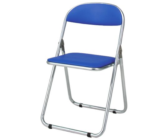 店内全品ポイント5倍★要エントリー★ジョインテックス 折畳イス FO-22C ブルー クロームメッキ 1台｜Shop de clinic店