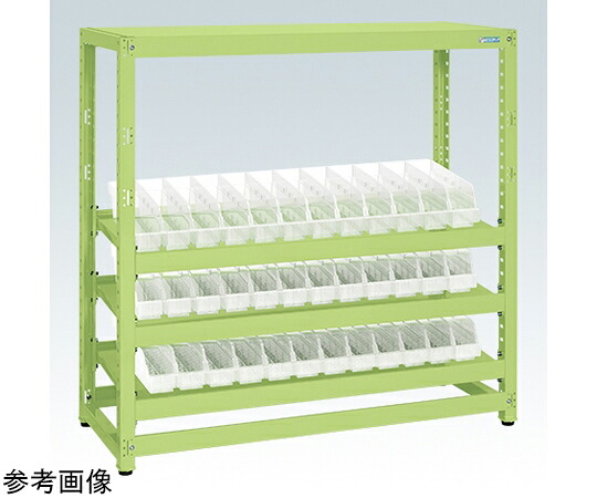店内全品ポイント5倍★要エントリー★サカエ RKラック（コンテナ付/傾斜棚タイプ）W1500&times;D600&times;H1500 グリーン RKN-5654RCCS 1個｜Shop de clinic店