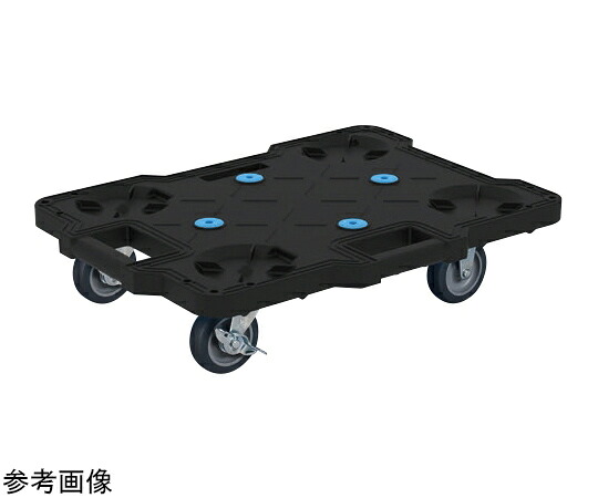 店内全品ポイント5倍★要エントリー★サカエ まとめ買い サカエキャリー(エラストマー車/10台セット)W520×D390×H118 ブラック SCR-B400EBKSX 1セット(10台入)|Shop de clinic店