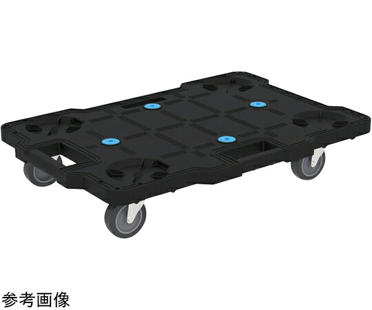 店内全品ポイント5倍★要エントリー★サカエ まとめ買い サカエキャリー(エラストマー車/10台セット)W620×D430×H118 ブラック SCR-B450EBKX 1セット(10台入)|Shop de clinic店