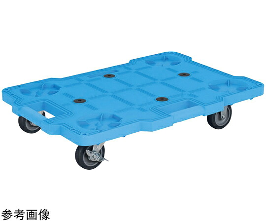 店内全品ポイント5倍★要エントリー★サカエ まとめ買い サカエキャリー（エラストマー車/10台セット）W620&times;D430&times;H118 ブルー SCR-B450EKBSX 1セット(10台入)｜Shop de clinic店