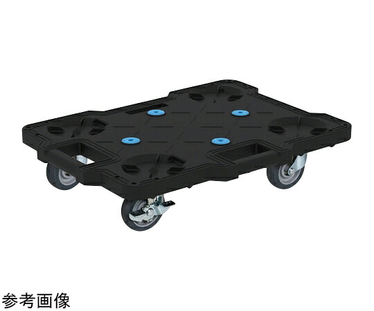 店内全品ポイント5倍★要エントリー★サカエ まとめ買い サカエキャリー（サイレントエラストマー車/10台セット）W520&times;D390&times;H118 ブラック SCR-B400SEKBKSX 1セット(10台入)｜Shop de clinic店