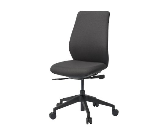 店内全品ポイント5倍★要エントリー★中央可鍛工業 事務イスNC-R200D GL 肘無ダークグレー布張り 1台｜Shop de clinic店