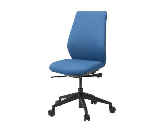 店内全品ポイント5倍★要エントリー★中央可鍛工業 事務イス NC-R200 BL 肘無 ブルー 布張り 1台｜Shop de clinic店