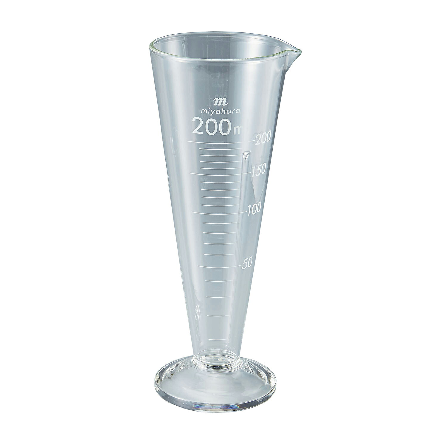 宮原計量器製作所 ミヤハラ液量計（円錐型）白目盛 200ML