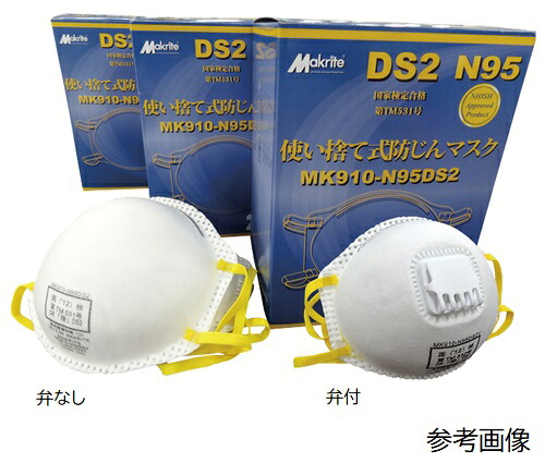 【ケース販売】使い捨て防じんマスク(弁なし) MK910-N95DS2(20マイ) 12コ|Shop de clinic店