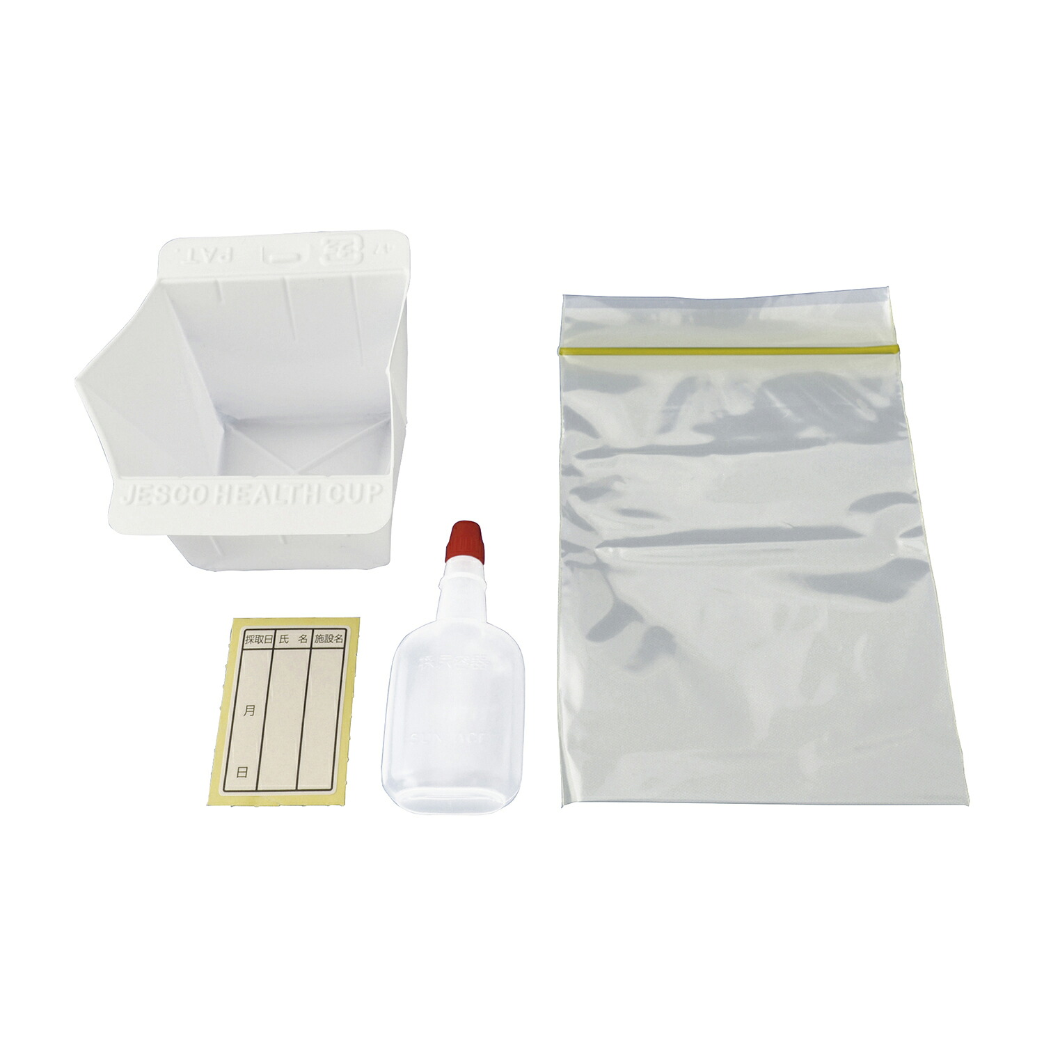 日本マイクロ 採尿検査キット（健診用・採尿瓶タイプ 採尿瓶タイプ 1010-02(500ｲﾘ)｜Shop de clinic店