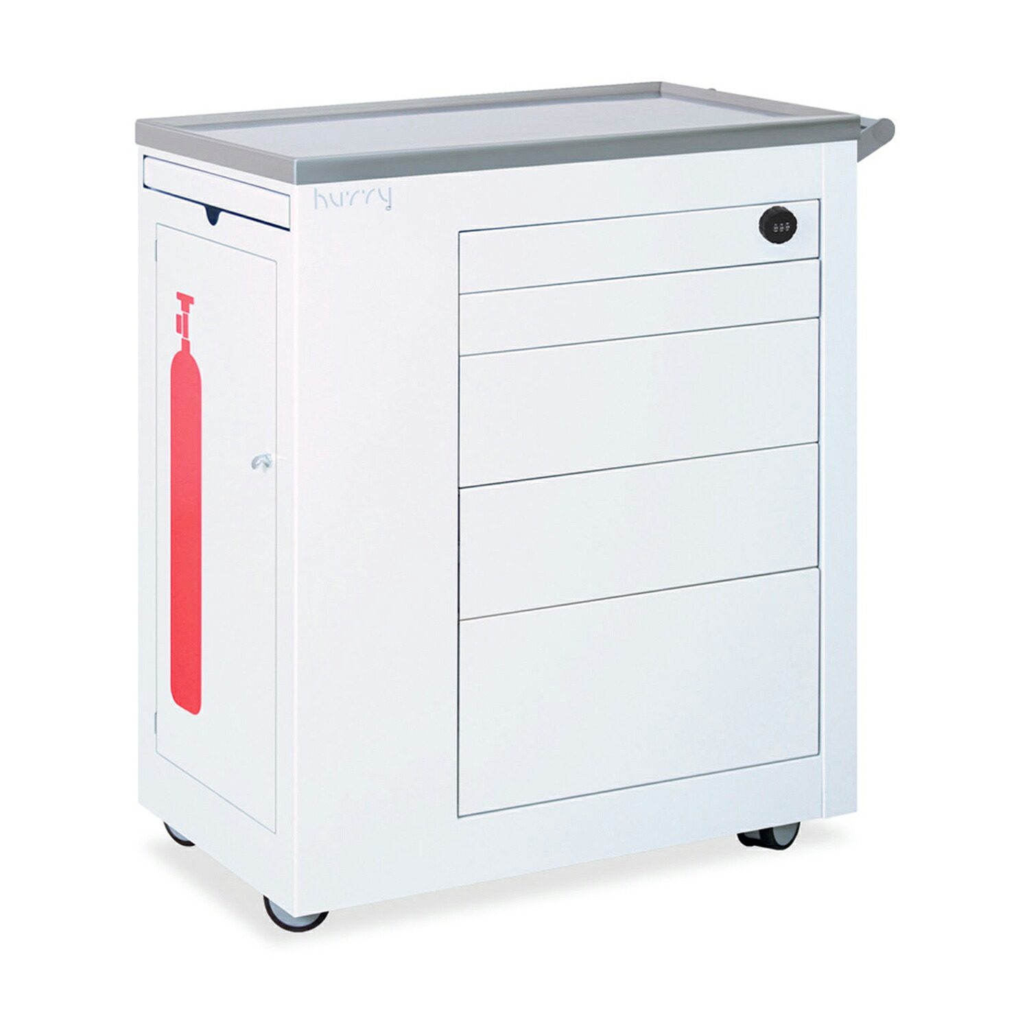 高田ベッド製作所 救急カート ｈｕｒｒｙ TB-1442(ﾎﾜｲﾄ)｜Shop de clinic店