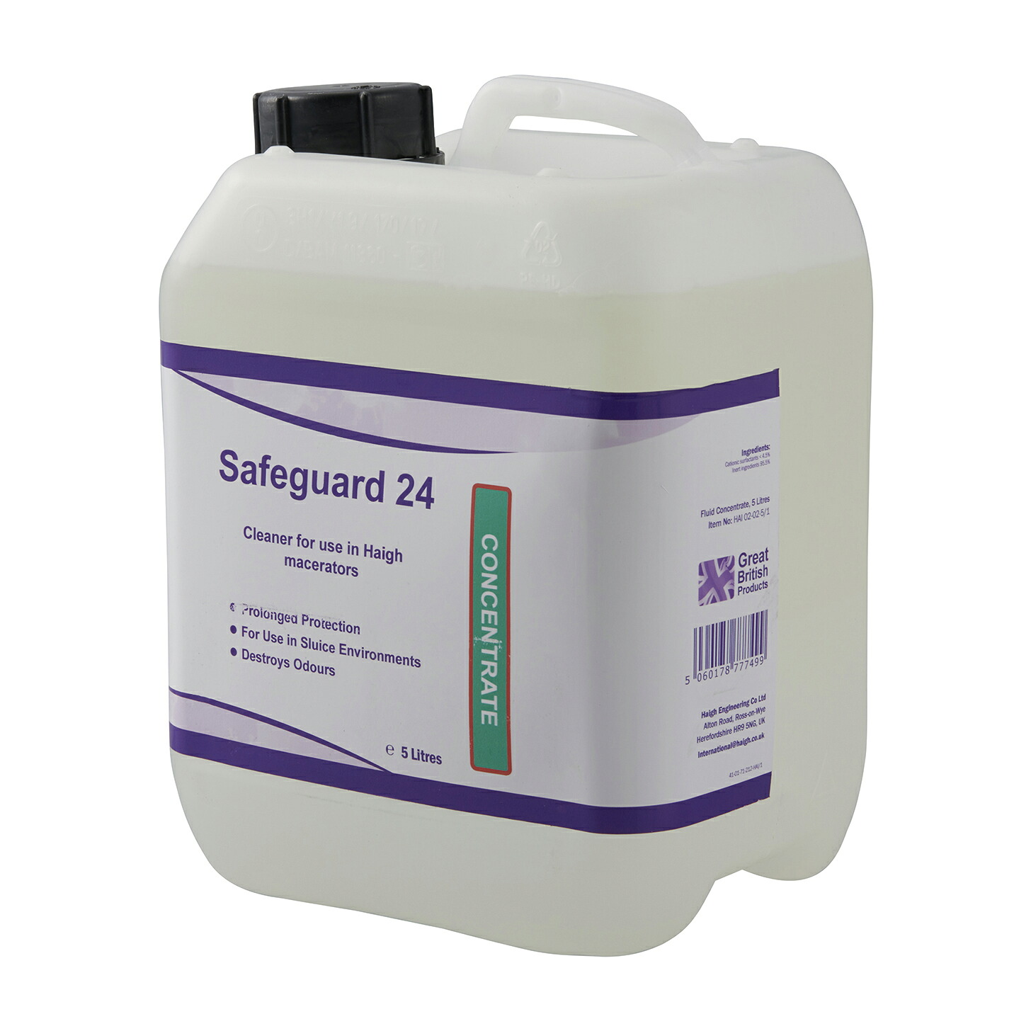 HAIGH セーフガード２４（マセレーター洗浄剤 HAI-02-05-5-2(5L) 15,750円