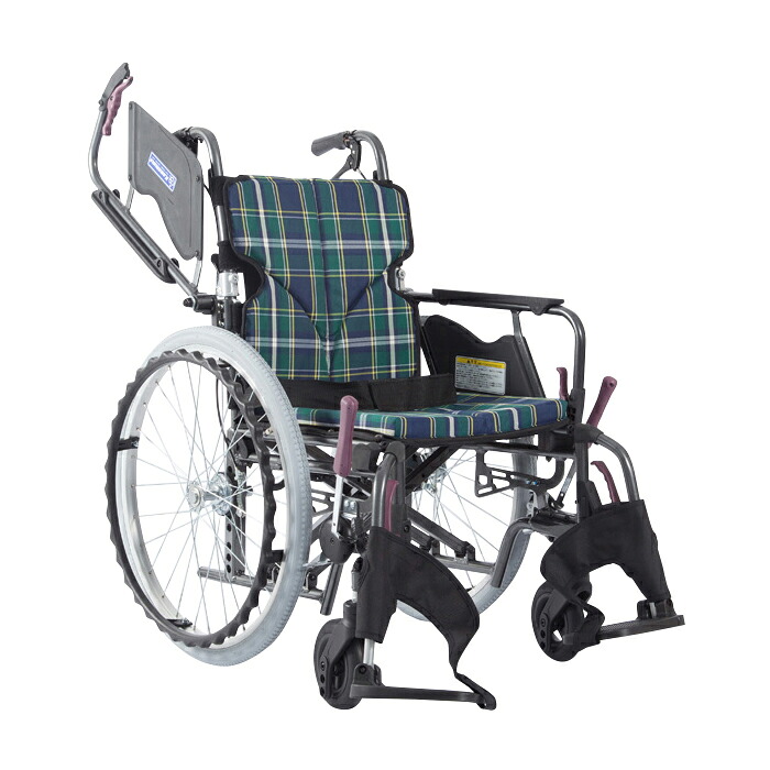 【非課税】カワムラサイクル 車いす モダン Ｂスタイル モダンシリーズBスタイル 緑チェックＡ９KMD-B22-40-M/SR｜Shop de clinic店