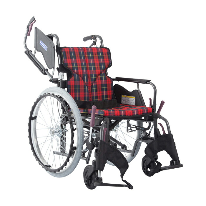 【非課税】カワムラサイクル 車いす モダン Bスタイル モダンシリーズBスタイル 赤チェックA10KMD-B22-40-M/SR