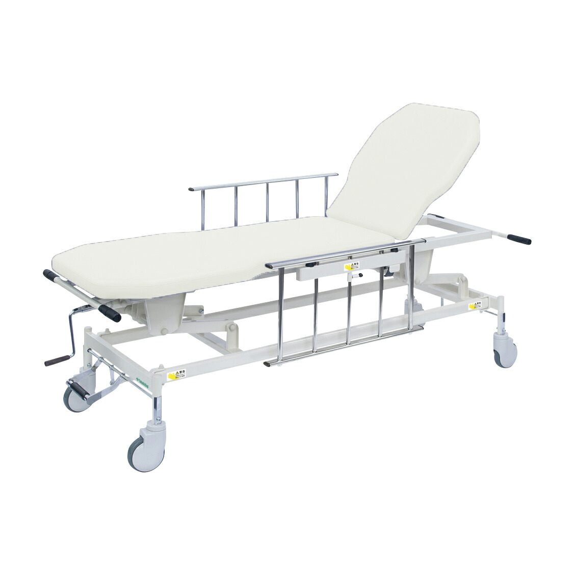 高田臥榻製造所 手動ＧＳストレッチャー Ｄ型  ビニルレザー白結核症-1521(70X48-86コマーシャル)
