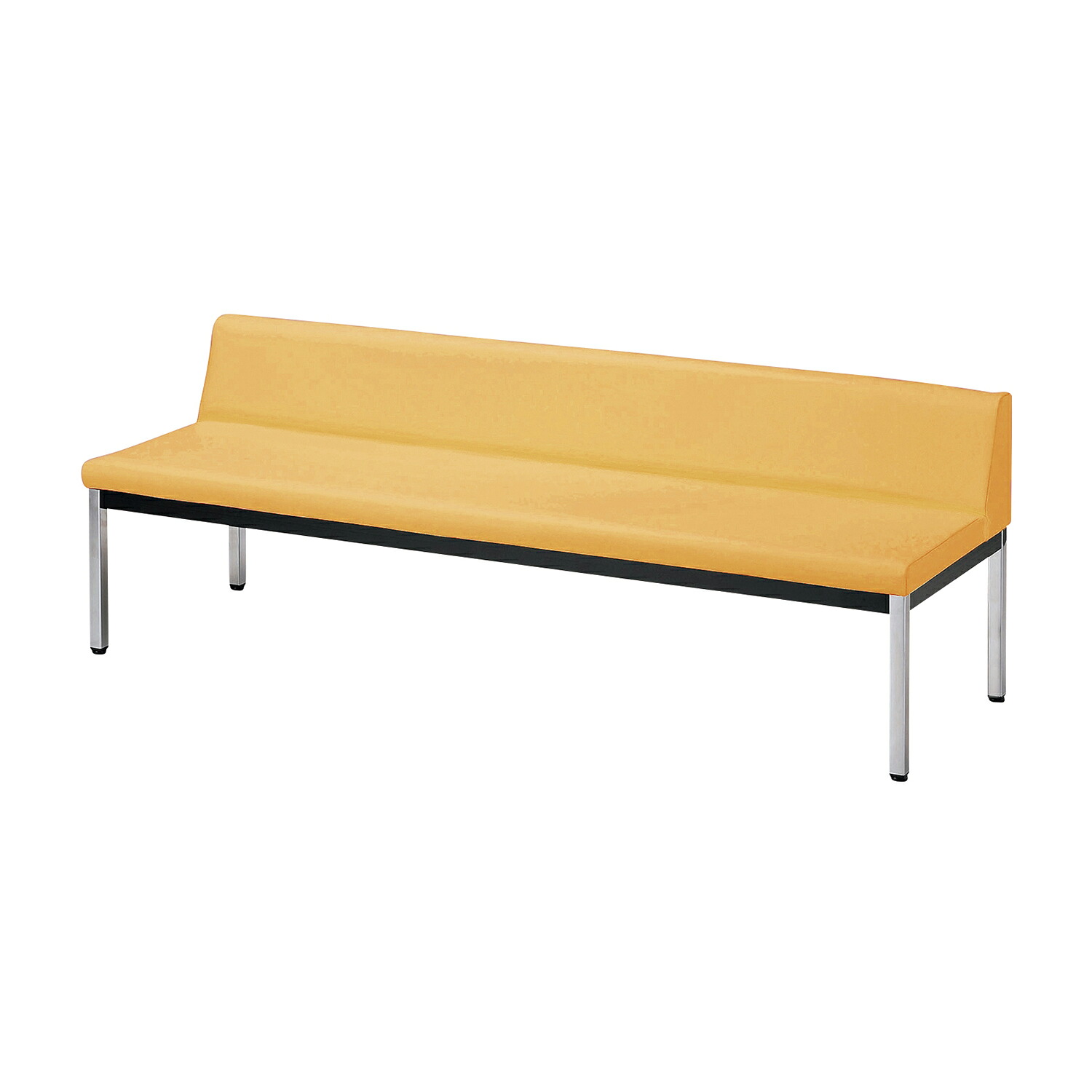 ニシキ工業 簡単清掃ロビーチェア マスタードイエローZRA-15A(1500X570X615｜Shop de clinic店