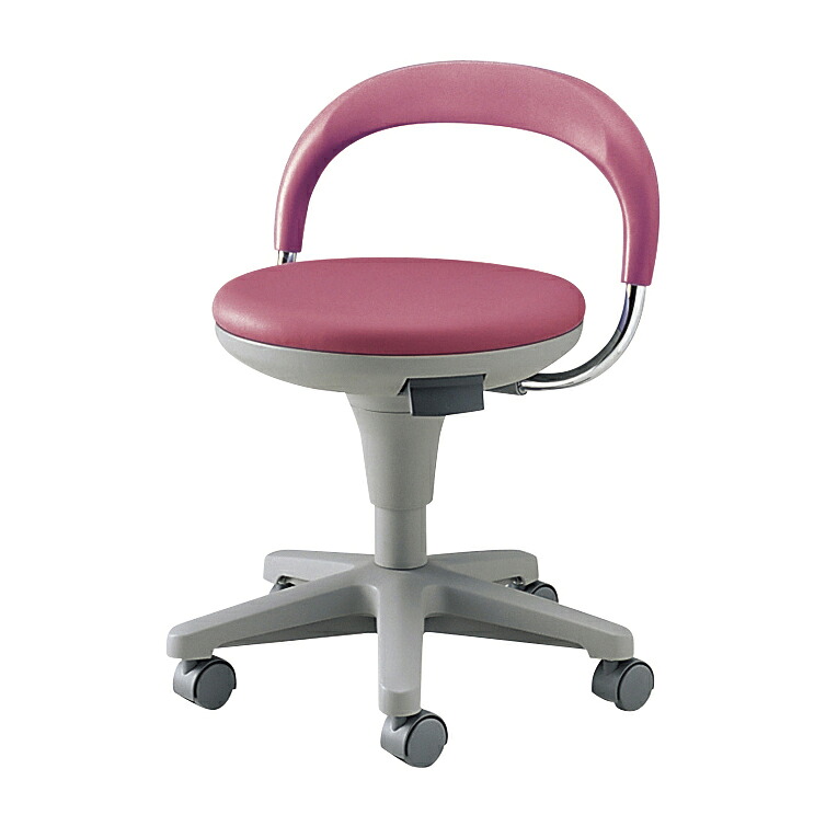 マツヨシ マツヨシ ナースチェア 背付・リング付 ワインMY-N3200｜Shop de clinic店