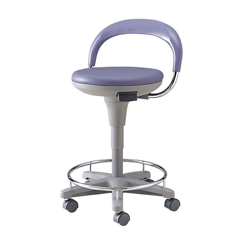 マツヨシ マツヨシ ナースチェア 背付 ブルーMY-N3205｜Shop de clinic店