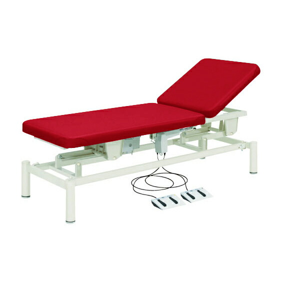 高田ベッド製作所 電動診察台（２Ｍ電動ベッド） ビニルレザーレッドTB-949(W65XL180CM)｜Shop de clinic店