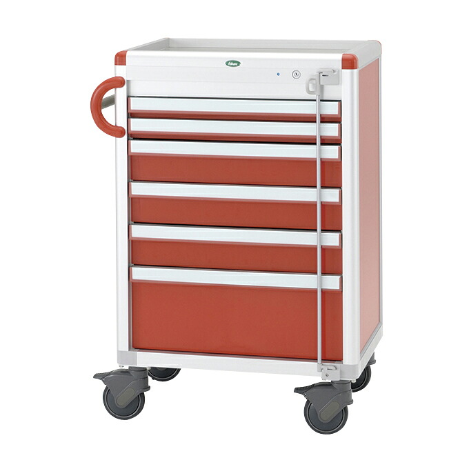 サカセ化学工業 救急カート レッドC60-A01EB｜Shop de clinic店