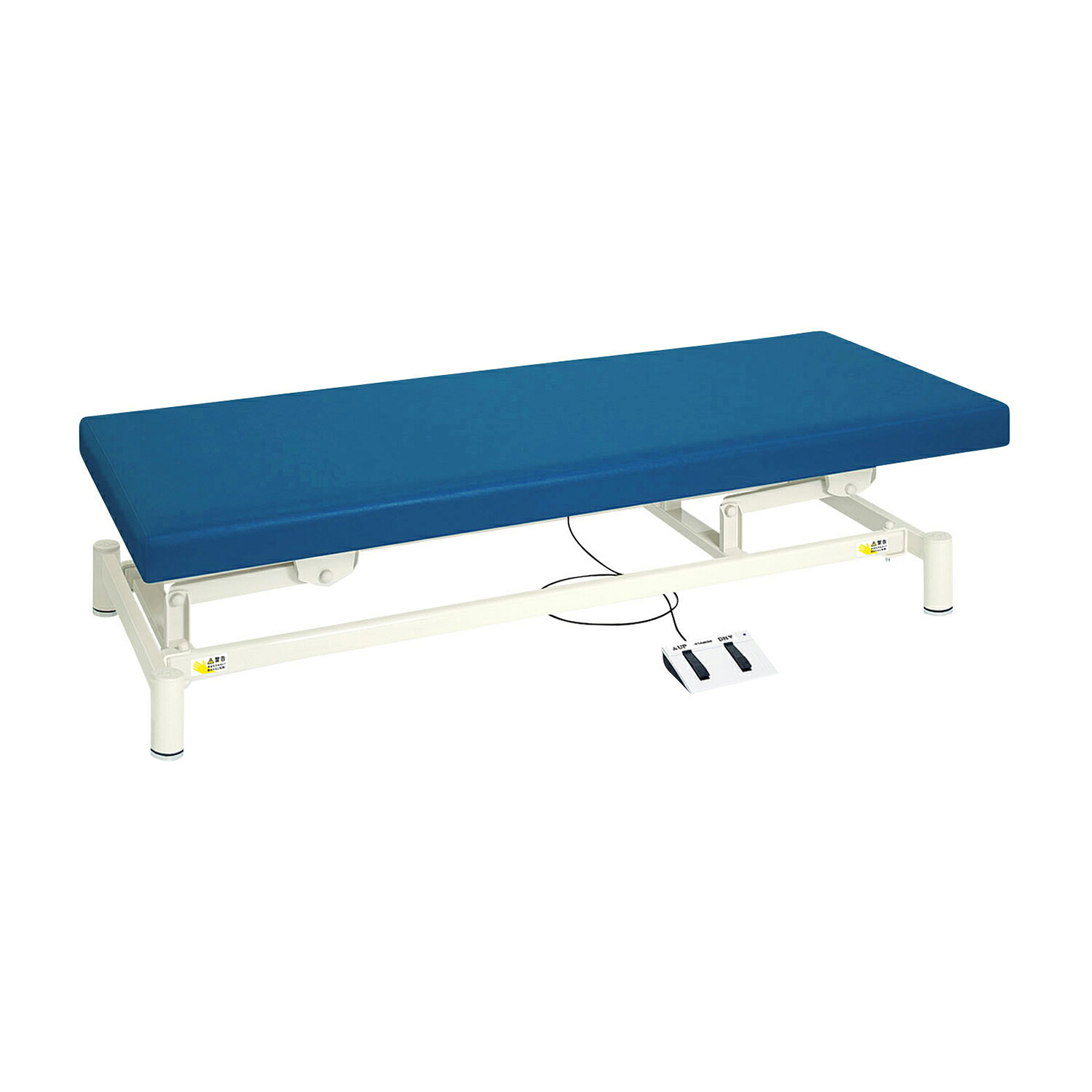 高田寝台製造所 電動診察台（低床印字機）  ビニルレザーメディブルー結核症-1151(60X180X35-73