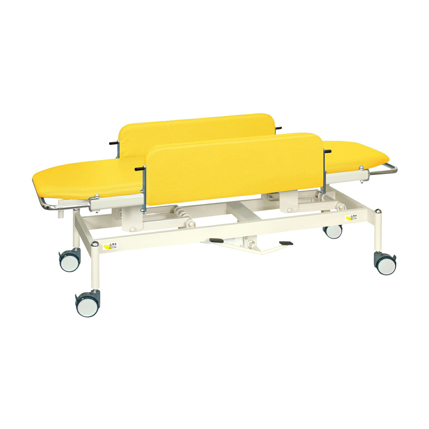高田ベッド製作所 油圧ストレッチャー１００ ビニルレザーイエローTB-1349(60X180X47-83｜Shop de clinic店