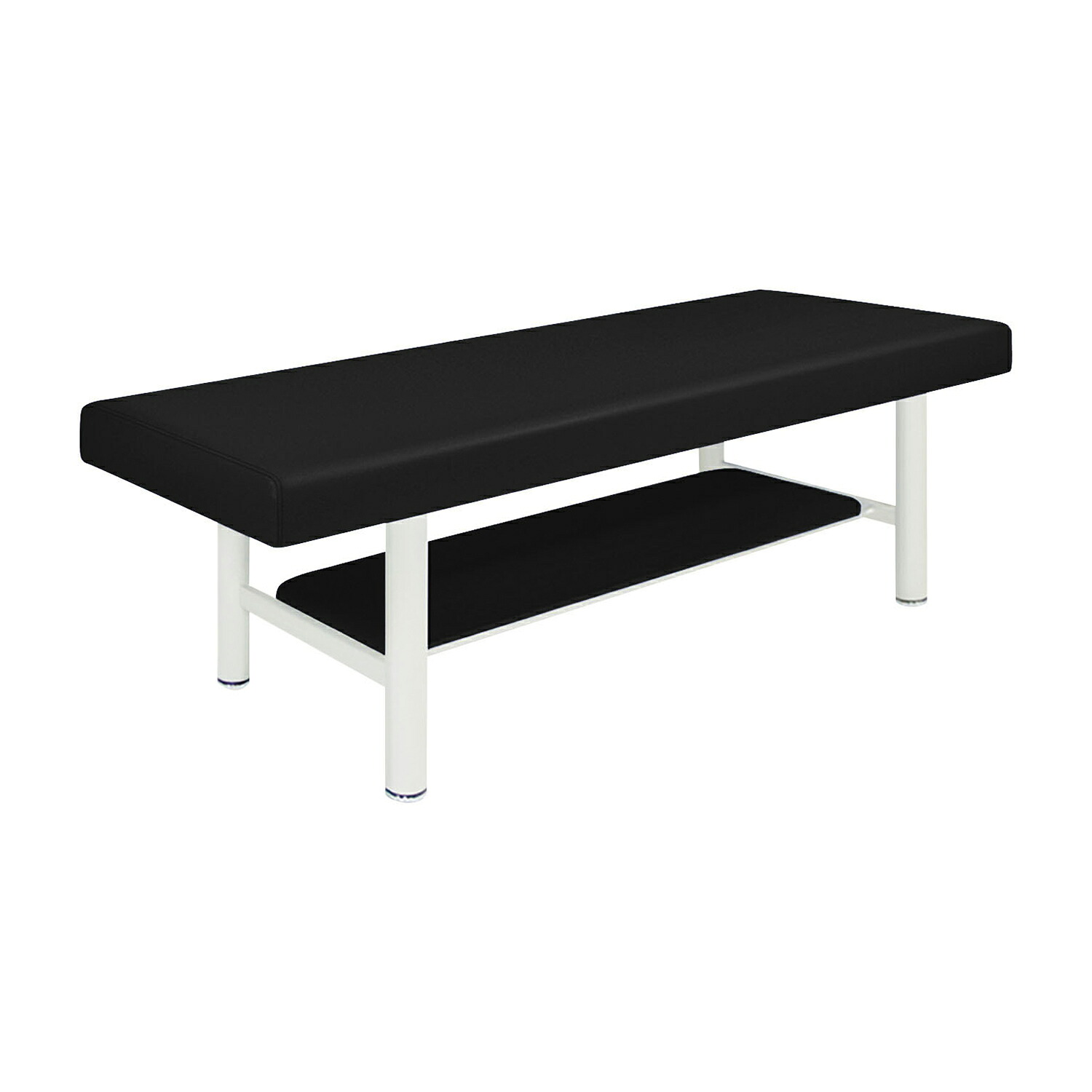 高田ベッド製作所 診察台 ビニルレザー黒TB-908-5(60X180X55CM