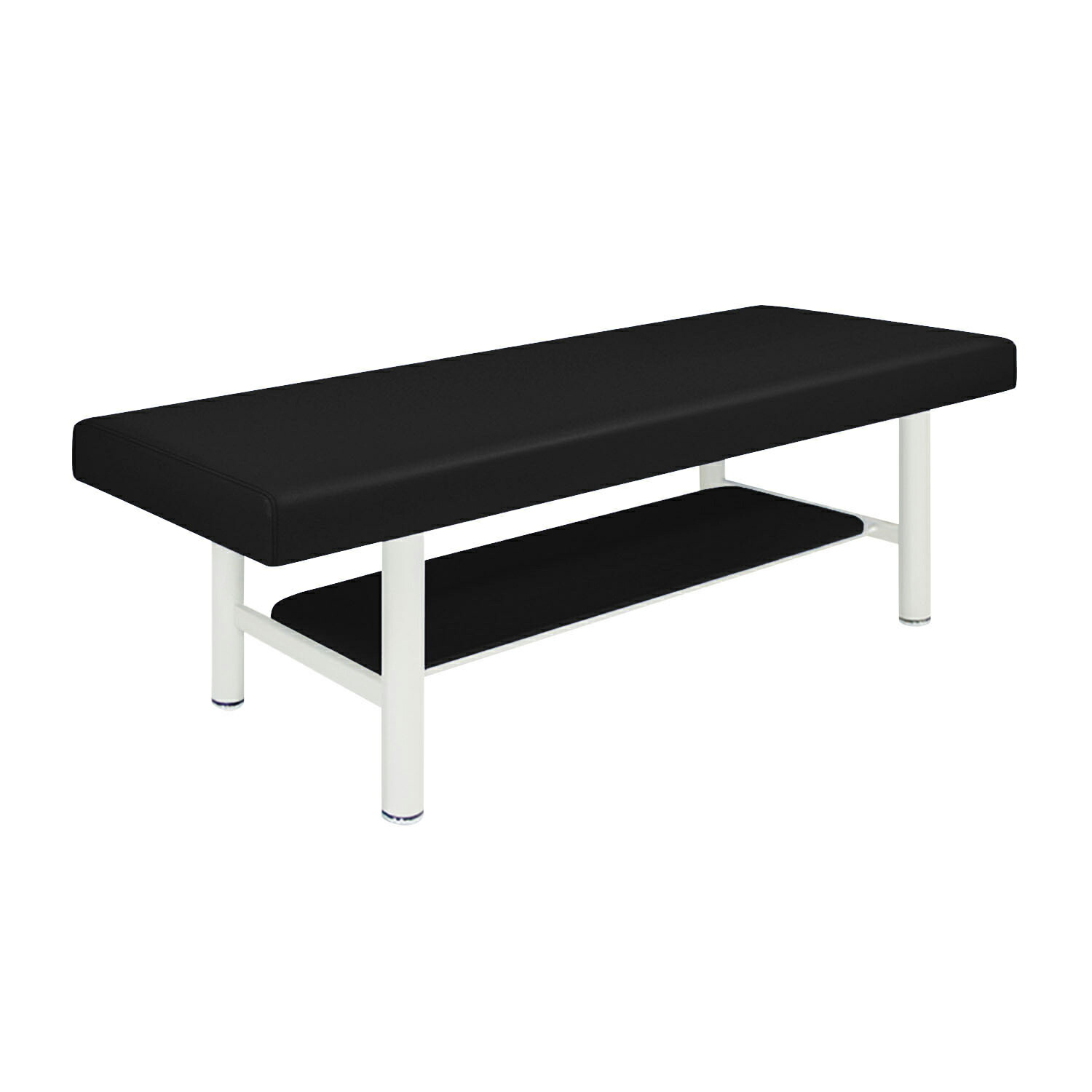 高田ベッド製作所 診察台 ビニルレザー黒TB-908-5(60X190X55CM