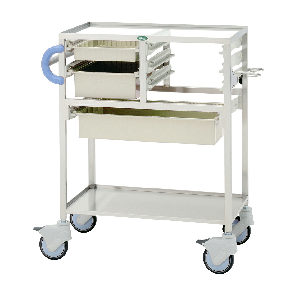 サカセ化学工業 麻酔カート トレー：ニュートラルC34-T2010M01B(ﾌﾞﾙｰ)