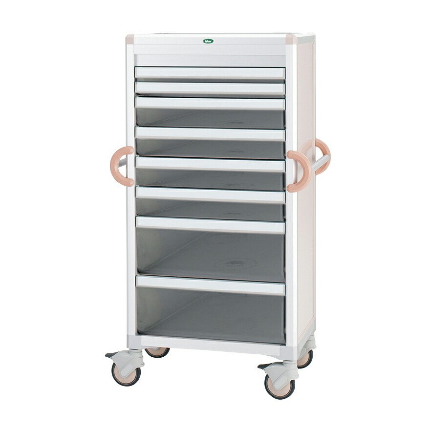 サカセ化学工業 材料搬送カート トレー:透明C60-A10181B(ピーチ)|Shop de clinic店