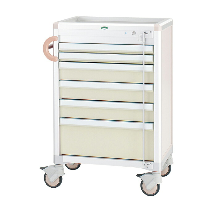 サカセ化学工業 麻酔カート トレー：ニュートラルC60-A01B(ﾎﾝﾀｲ:ﾋﾟｰﾁ)｜Shop de clinic店