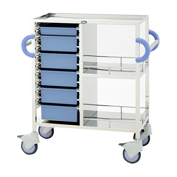 サカセ化学工業 処置・包交カート トレー：ブルーC34-1162B(ﾎﾝﾀｲ:ﾌﾞﾙｰ)｜Shop de clinic店 238,238円