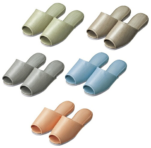 【送料無料】スリッパストライプ柄・前開き NB5001 ライム 規格：子供用（20.0cm）入数：20足