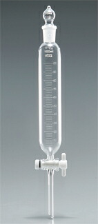 【メーカー直送品】【代引不可】Fine円筒分液ロート100mL 目盛付球栓TF活栓|Shop de clinic店