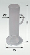 【メーカー直送品】【代引不可】アクリルシリンダー 透明 手付 目盛付 3L 0600|Shop de clinic店