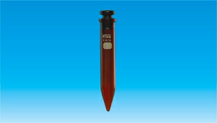 【メーカー直送品】【代引不可】Fine透明共栓沈殿管 35mL茶 目無 95H 10入