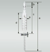 柴田科学の科目 分液ロート 円柱形 PTFEまかない方付 目盛付 200mL 030250-200